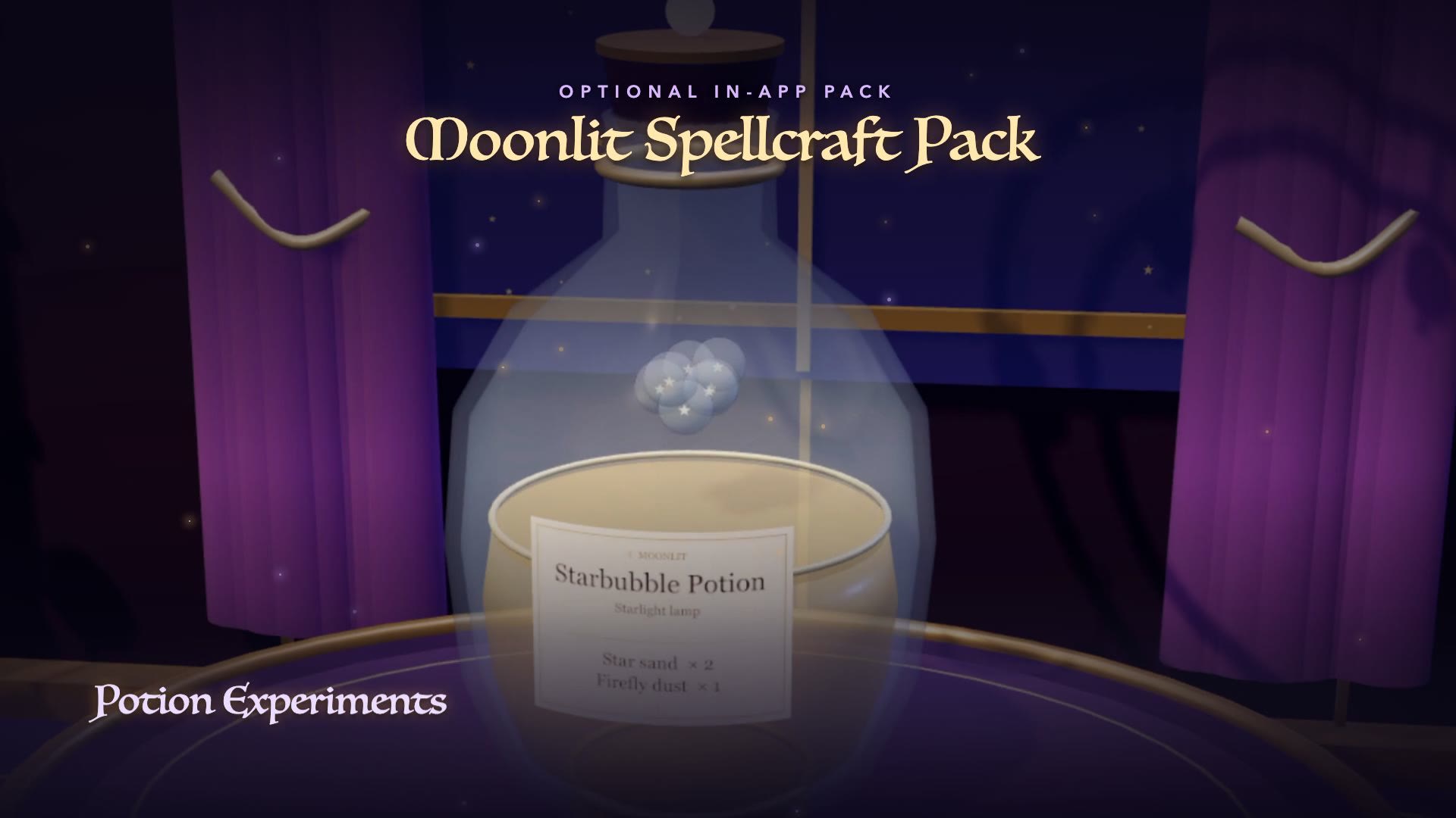 Potion making inside the optional Moonlit Spellcraft Pack